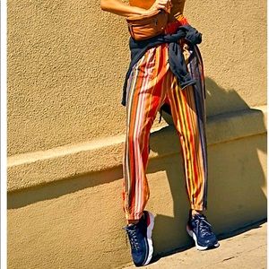 NWT! Free people movement Side Step Harem Pants In Tiger Lily Combo